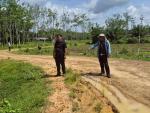 ลงพื้นที่สำรวจเพื่อการออกแบบก่อสร้างถนนลาดยาง สายหลาเหวน - พ